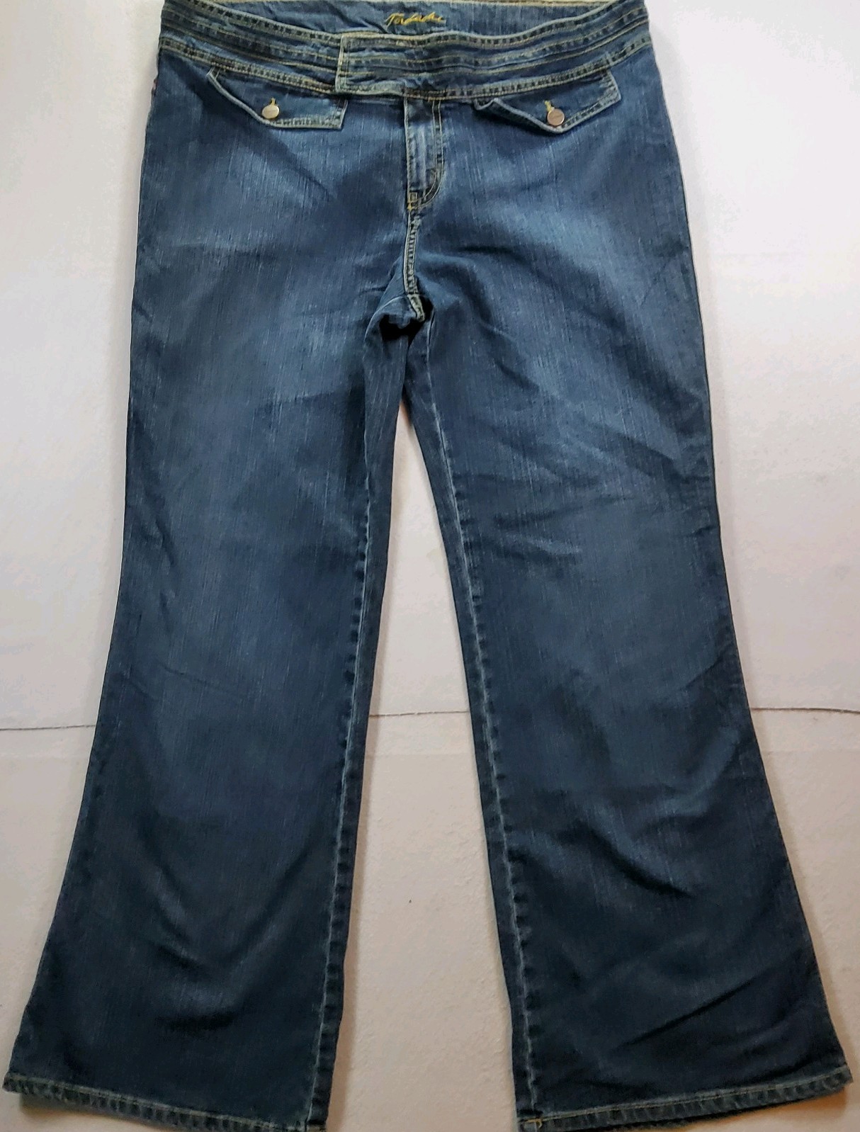 Jordache Women’s Vintage Y2K Flared Jeans Size 21 40×32 Medium Wash Stretch Mom