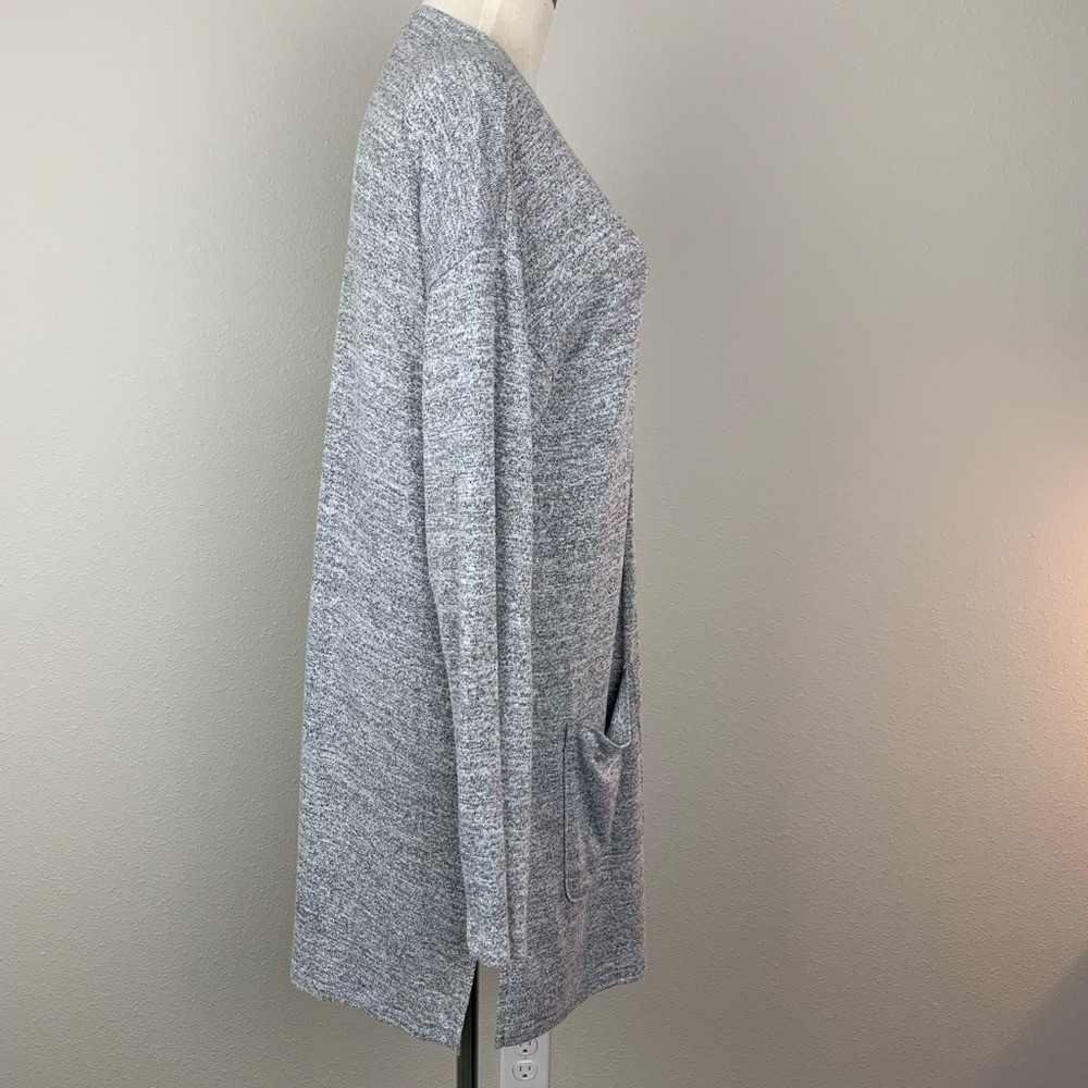 Banana Republic Gray Lightweight Jersey Long Cardigan Sweater Pockets Womens M