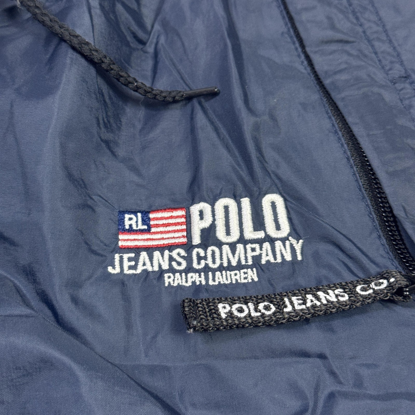 Polo Jeans Co. Ralph Lauren Vintage Track Pants Mens XL Blue Elastic Zip