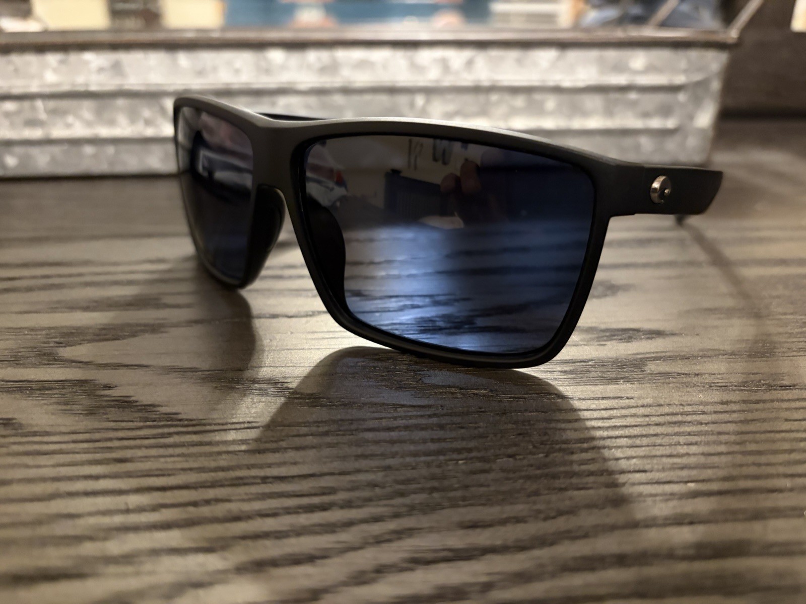Costa Rincon Polarized Sunglasses Matte Black Gray 580P w/Original Case