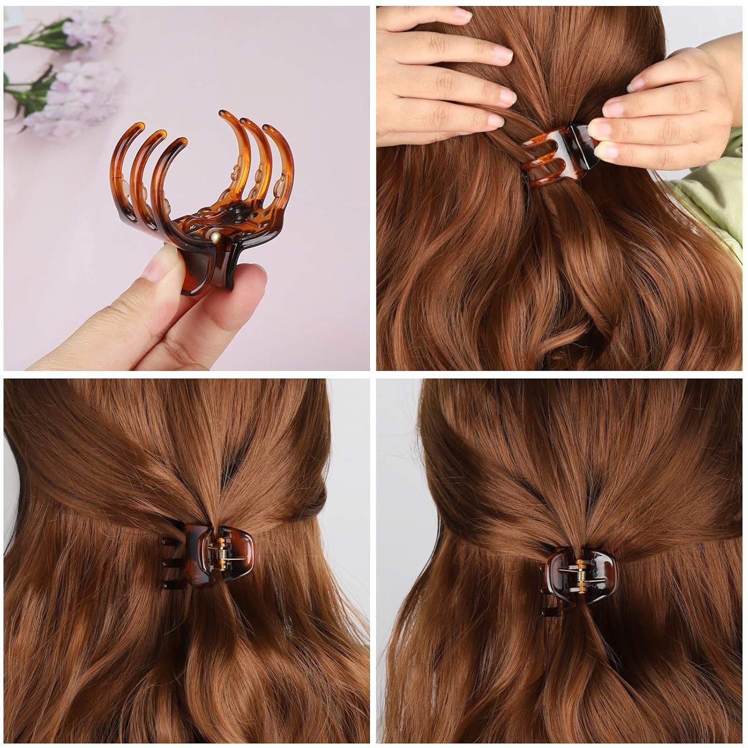 6 Pieces Hair Claw Clips, 1.3 Inch Jaw Clips for Thick or Medium Hair
