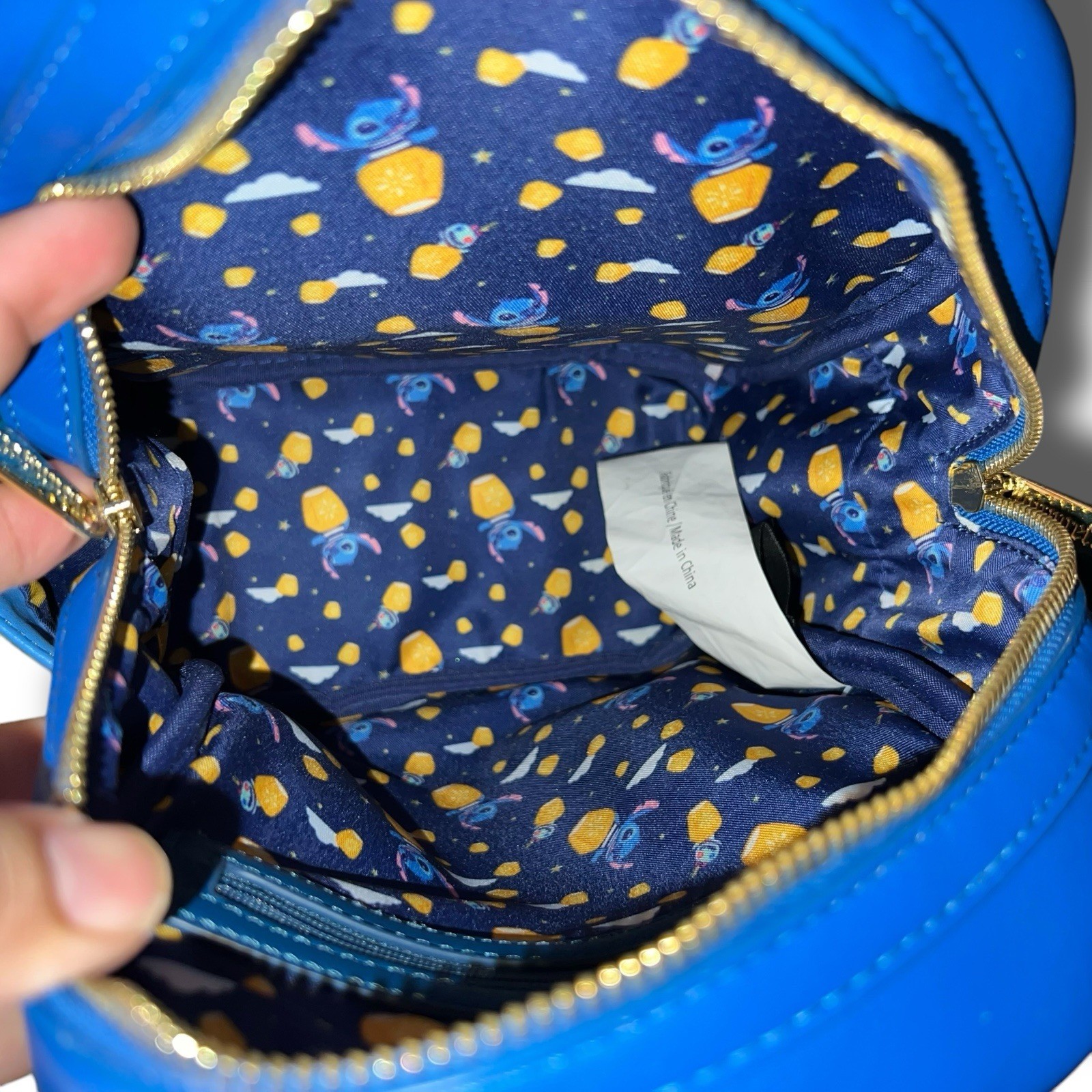 DISNEY Loungefly Mini Backpack Lilo Stitch Lanterns Night Sky Clouds