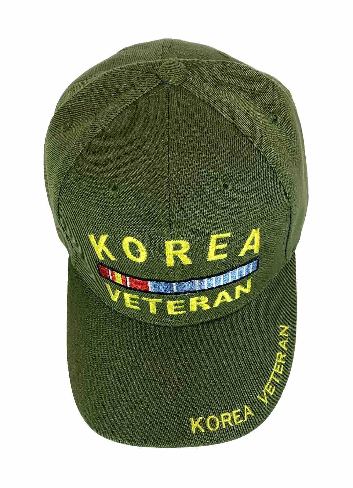 Korea Veteran Korean War Ball Cap Adjustable Embroidered Green Hat