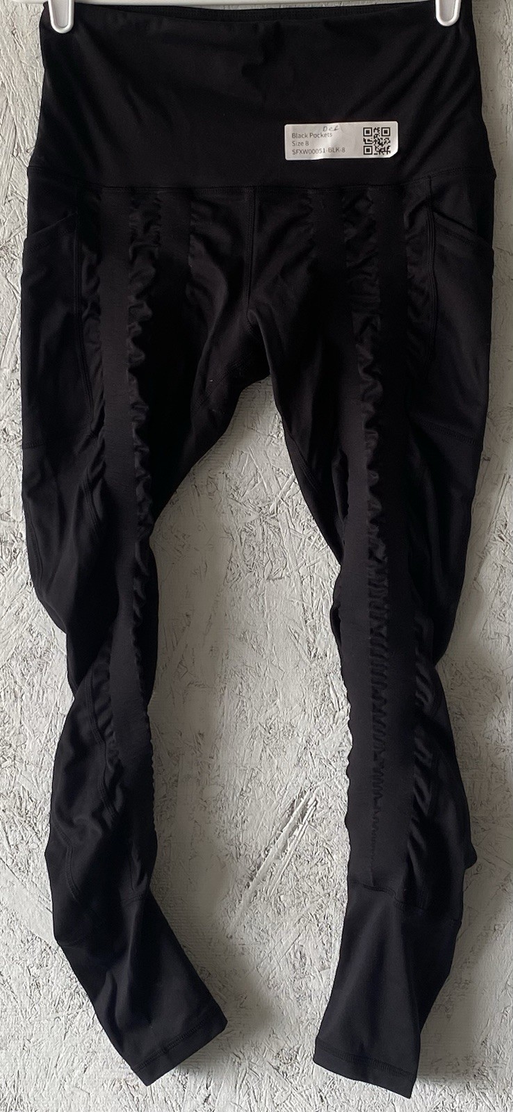 Sweetflexx Resistance Leggings W/ Pockets Womens 8 Black Workout ActiveWear NWOT