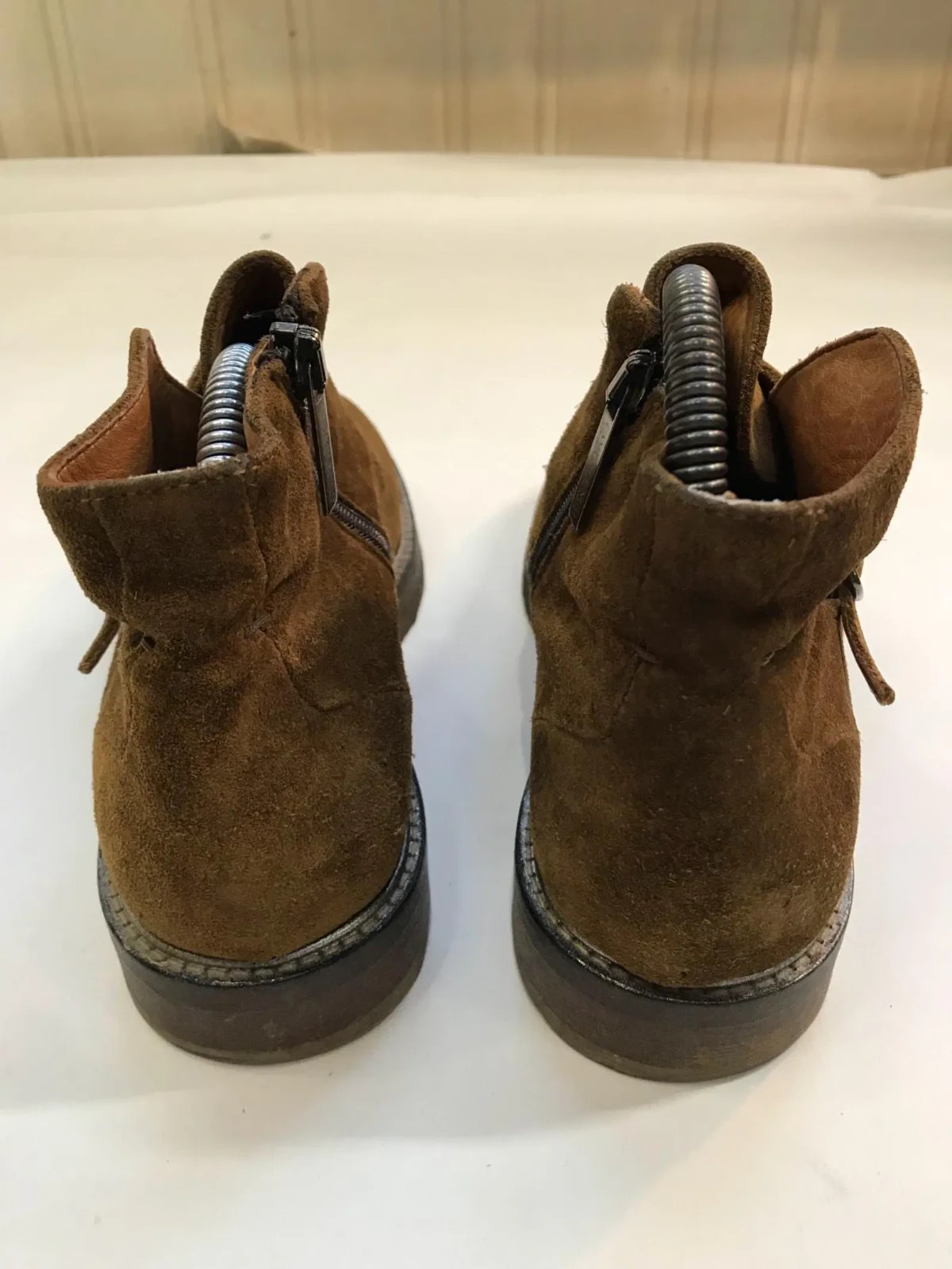 Camerlengo Women Boots EU36 US5 UK4 AU4 23cm 9.06in Brown Suede Italy