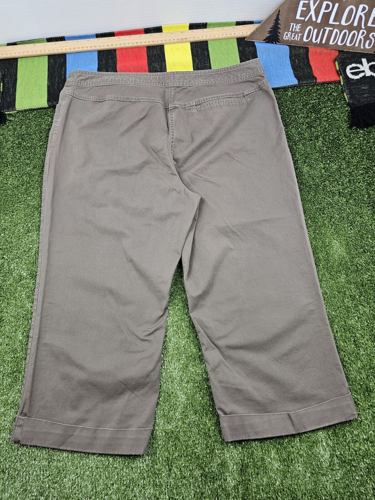 J Jill Below Waist Knee Length Pants Cropped Size 16 Color Brown Stretch