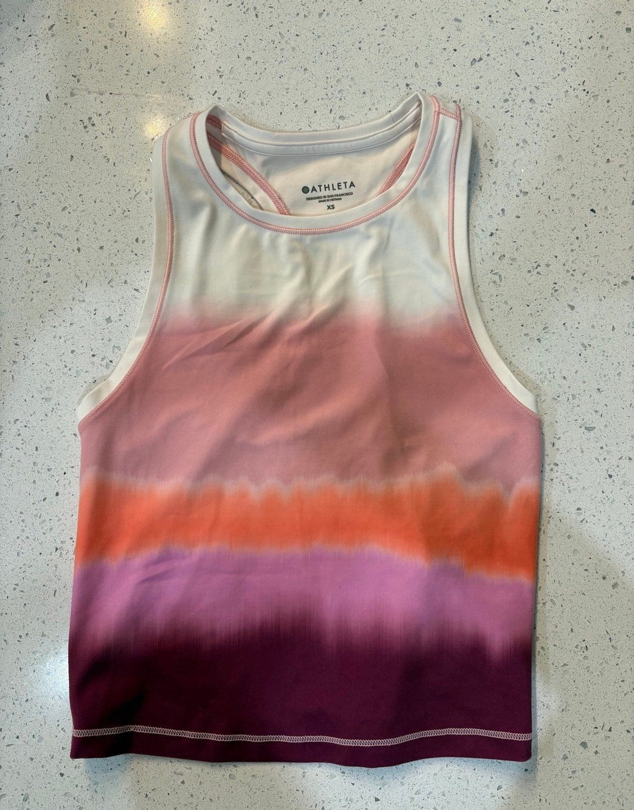 Athleta Sunset Colored Ombre Tank Top XS