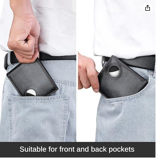 MEN WALLET COMPATIBLE WITH AirTag GENUINE LEATHER BIFOLD AND CREDIT CARD HOLDER