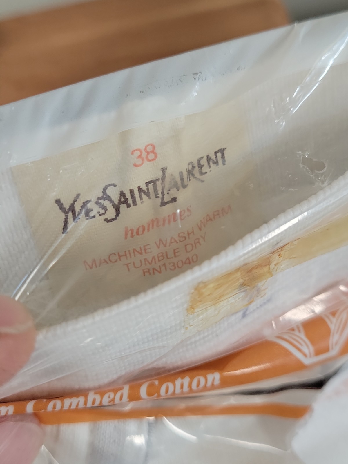 Vtg New YSL Yves Saint Laurent Briefs Underwear Cotton Mens Sz 38 Made USA 1981