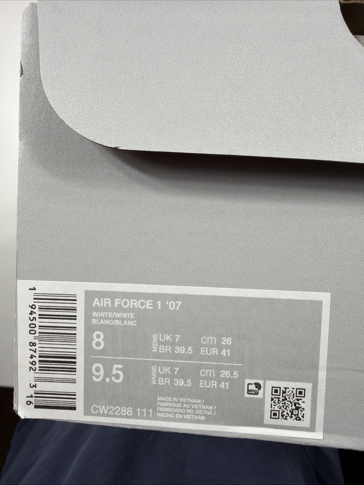 Nike Air Force 1 Low White Mens size 8 Brand New