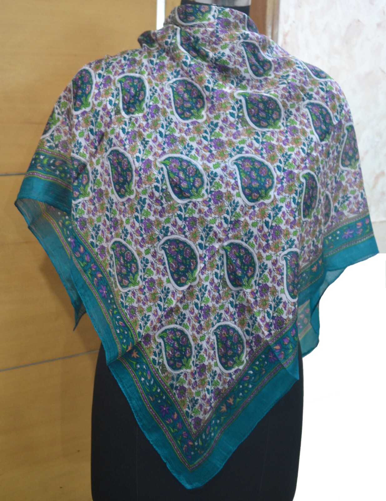 100% PURE SILK PASHMINA SQUARE SCARF ECHARPE : 14 DESIGNS CHOICE