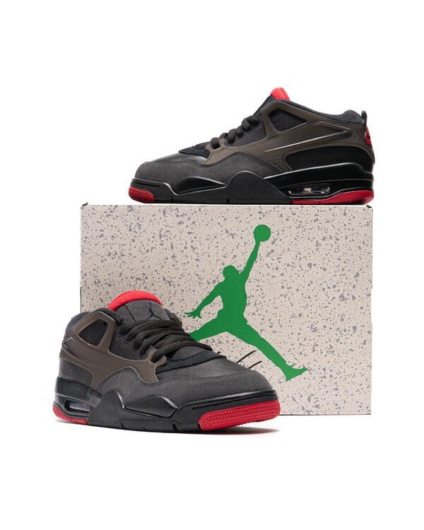 Nike Men’s Air Jordan 4 RM Bred Retro Black Red Sneakers FQ7939-060