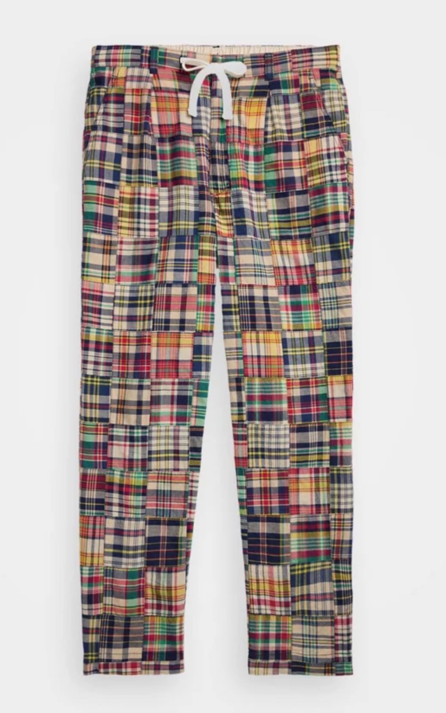 Polo Ralph Lauren PATCHWORK MADRAS PLAID Prepster Easy Relaxed Fit Pants