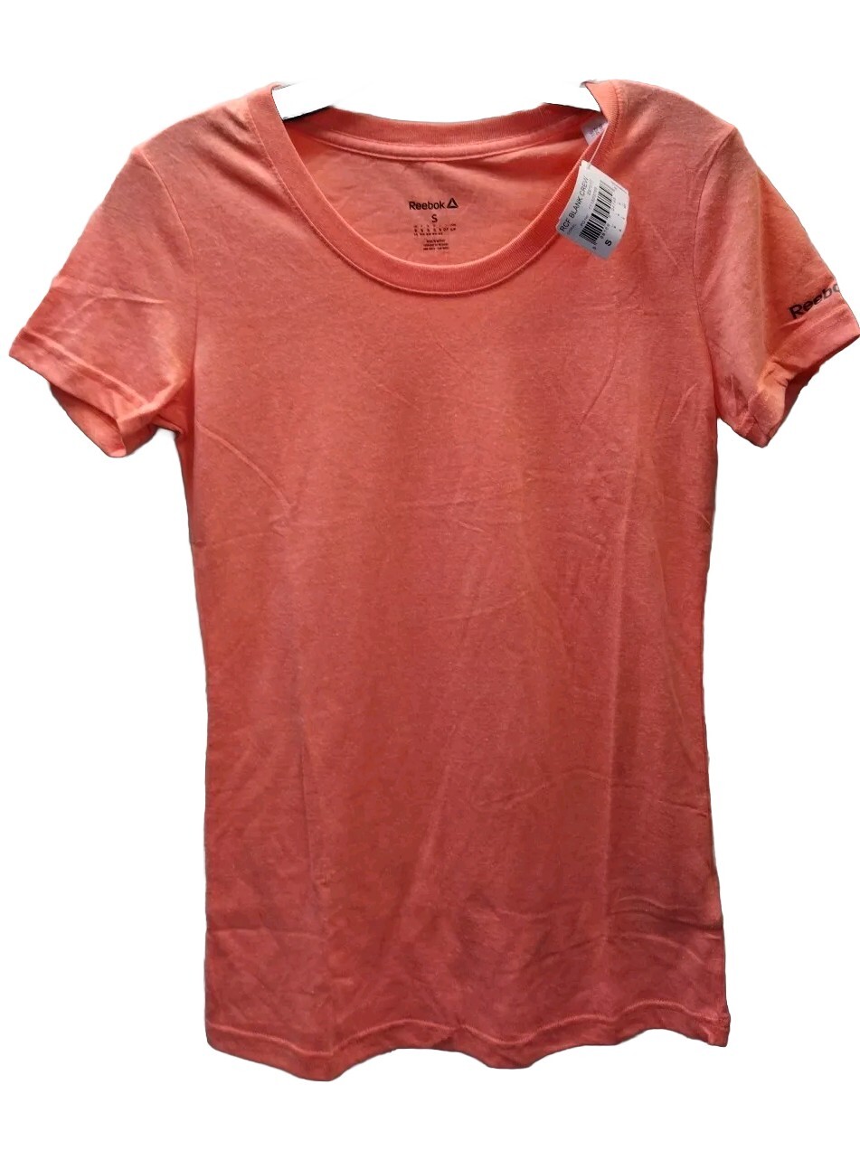 Reebok Women SM Crew TShirt Activewear Set Of 3 Shirts Gray/Orange/Charcoal NWT!