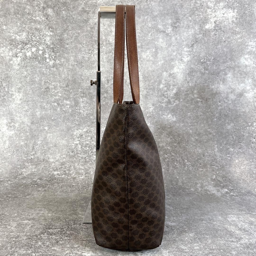 CELINE Tote bag Macadam Shoulder Strap Brown Vintage Authentic From Japan used