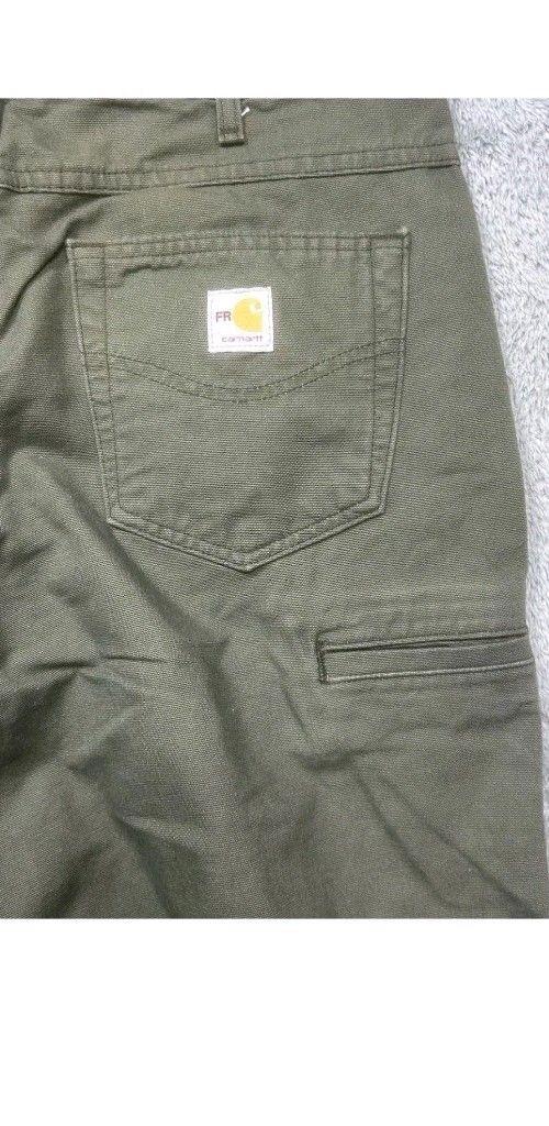 Carhartt FR Pants Men’s 34×32 Moss Green Midweight Canvas Flame Resistant Used