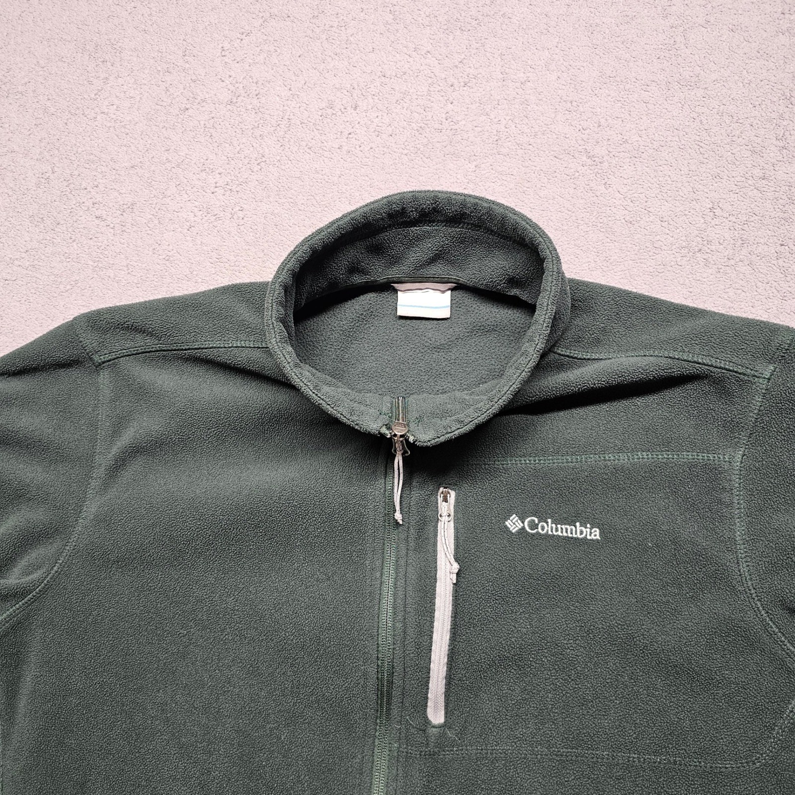 Columbia Fast Trek II Full Zip Fleece Jacket Mens XXL Green Activewear Outdoor