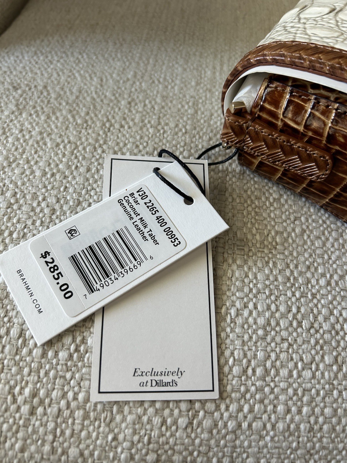Brahmin Briar Coconut Milk Taber NWT $285 Crossbody ~ Still Wrapped 🥥