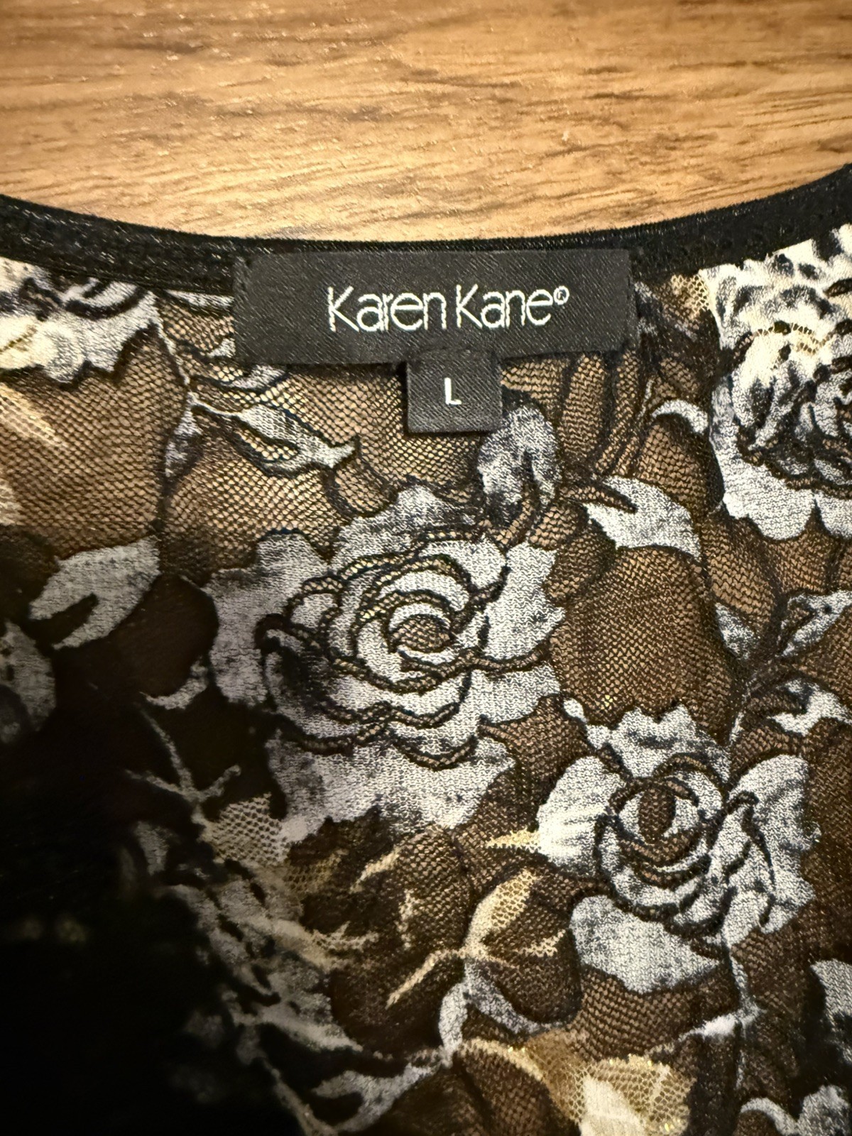Vintage Y2K Black gold Floral lace top with beaded neckline whimsigoth fairycore