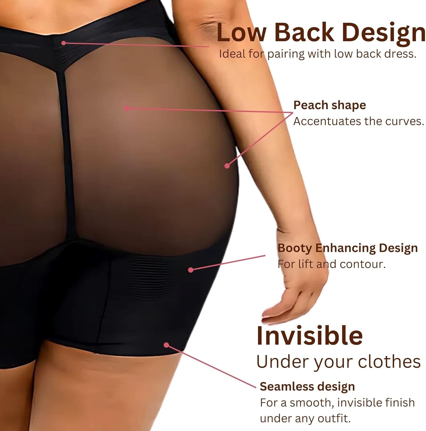Womens Butt Lifter Low Back Shorts Tummy Control Body Shaper Panties Underwear