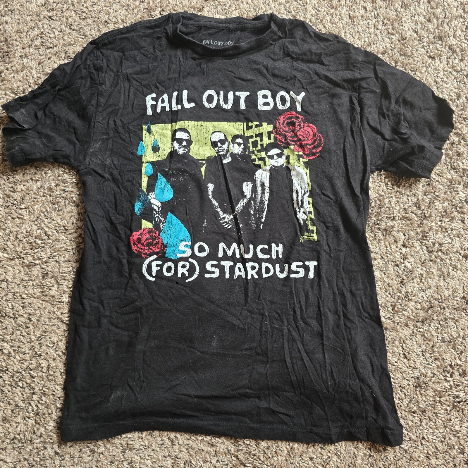 Fallout Boy So Much (For) Stardust T-Shirt Size Large, Short Sleeve, Black