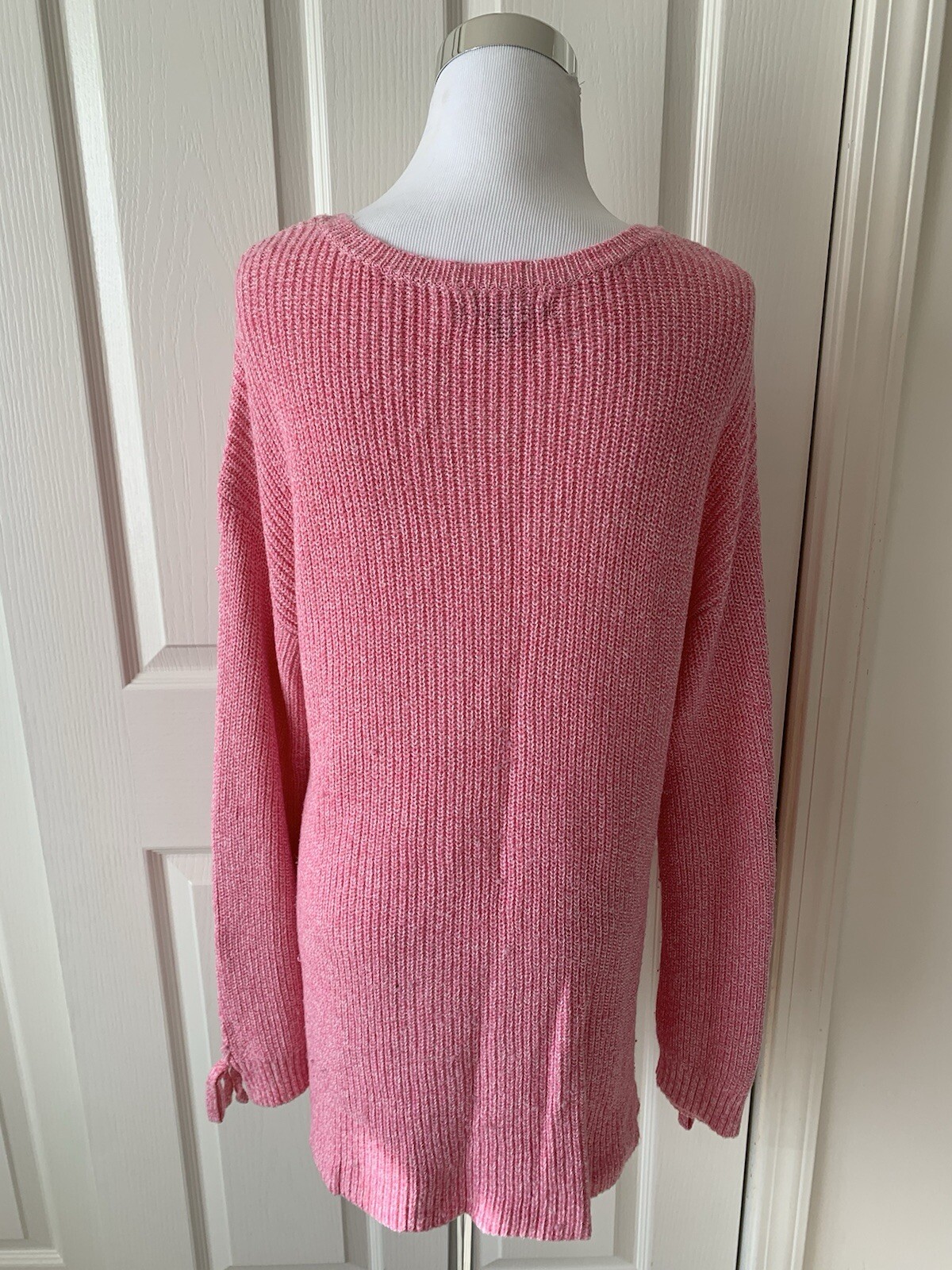 AMERICAN EAGLE PRETTY PINK COTTON ACRYLIC BLEND LONG SLEEVE SWEATER – SIZE M