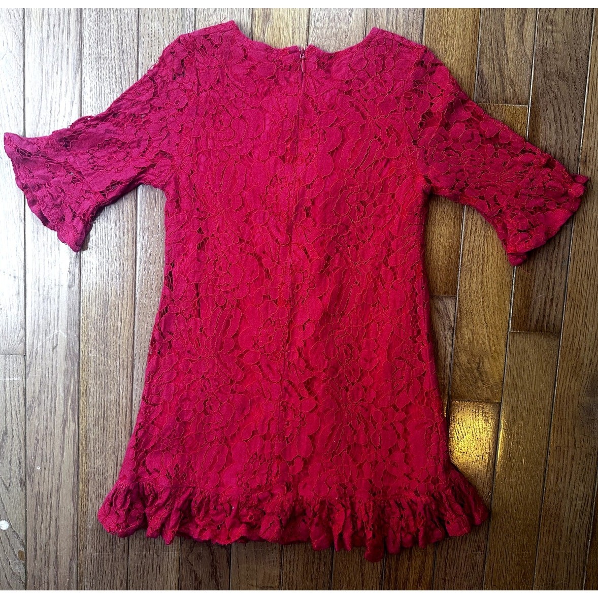 Mud Kingdom Girls Dress Red Lace dress size 5 *Brand size chart in photos