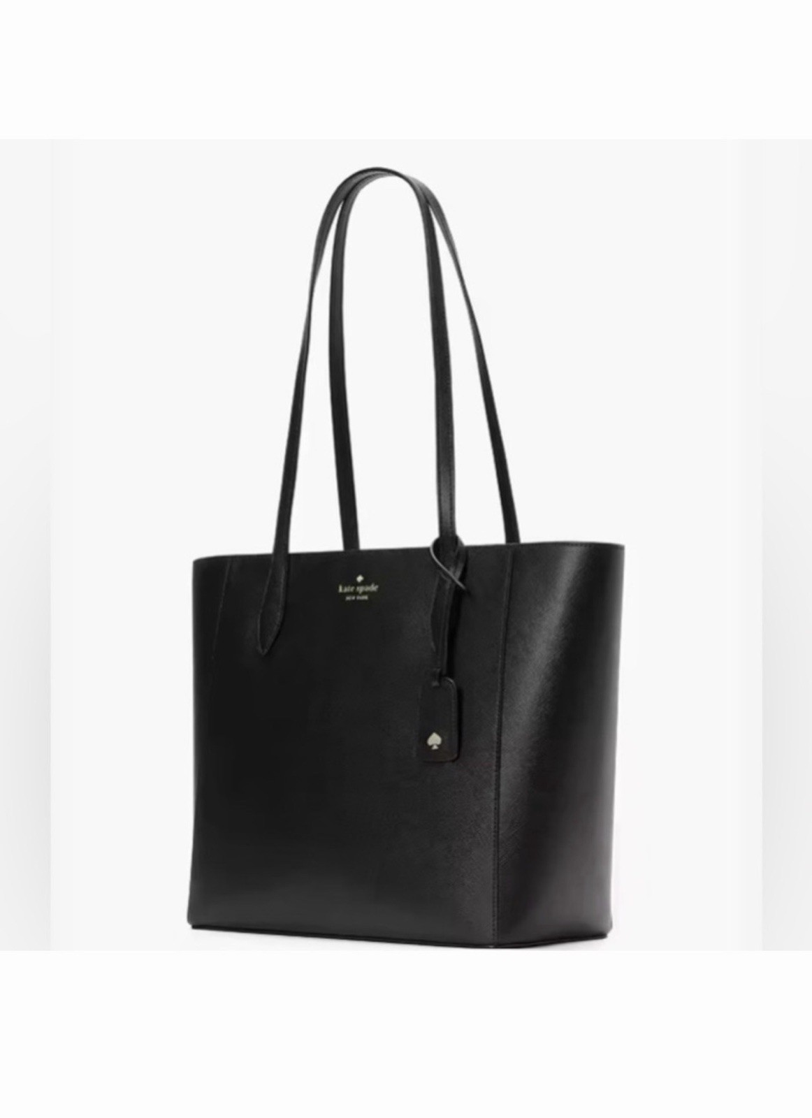 Kate Spade New York Black Large Tote Bag Gold Hardware Lined Inner Pockets