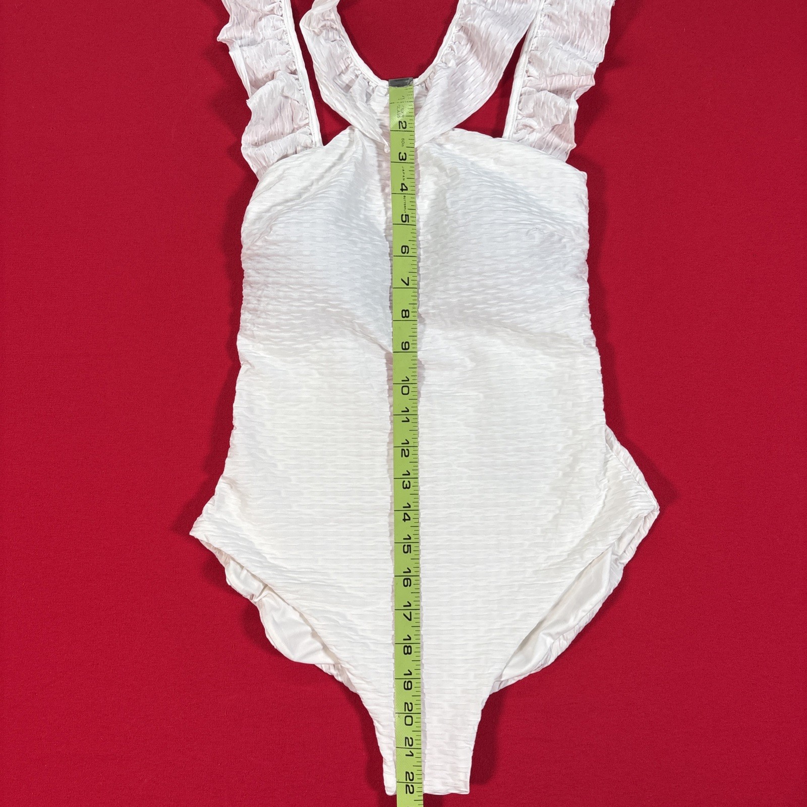 Corpo women’s 1 piece Natural White swimsuit size Medium High End Swimwear W15