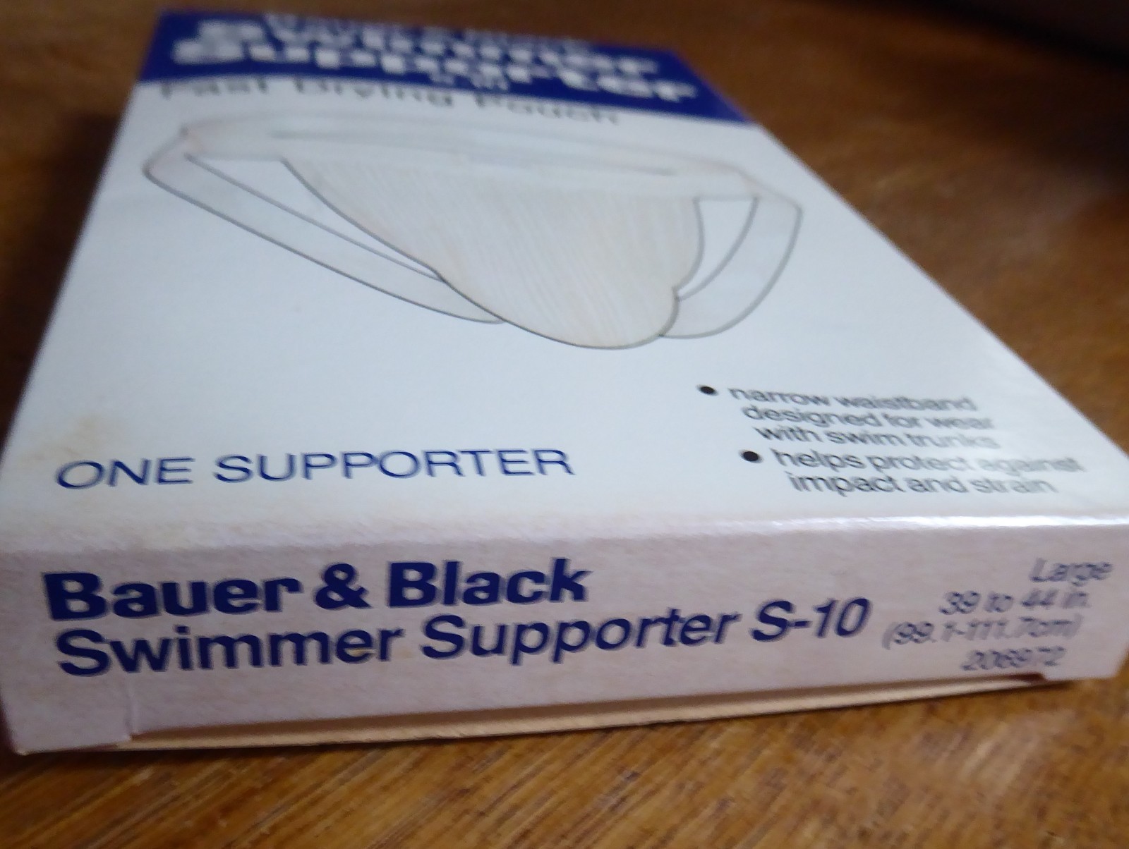 Vtg. Bauer & Black men’s swimmer athletic supporter, S-10, nylon, L, USA, NIB
