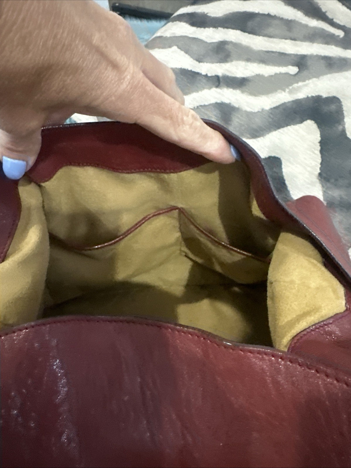 MCM Burgundy Handbag