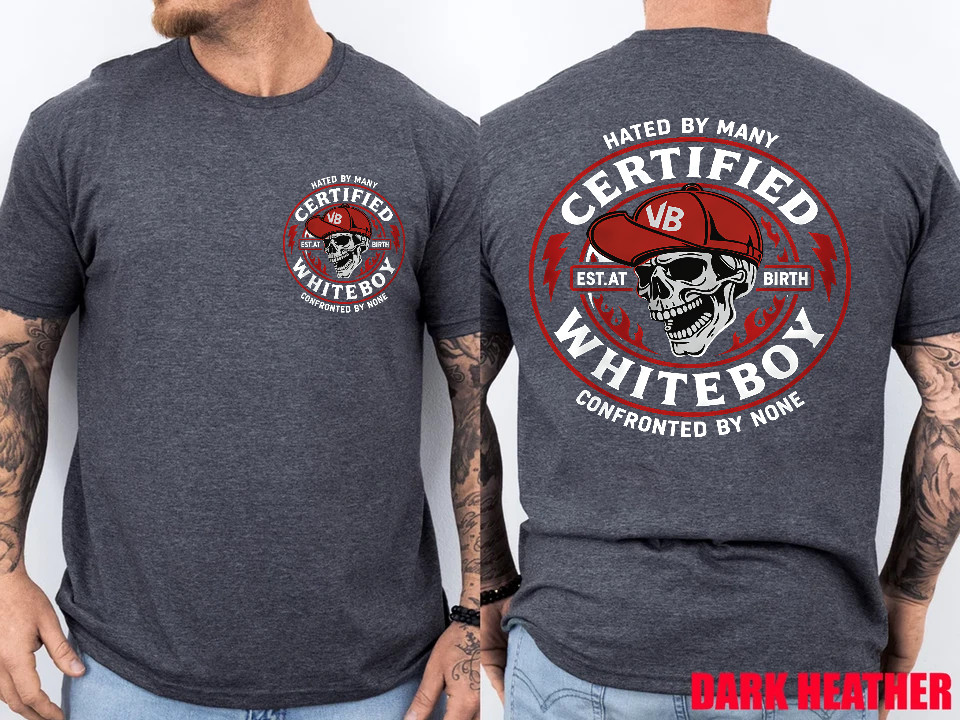 CERTIFIED WHITEBOY Street Skull 2 Sided T-Shirt Menswear Streetwear