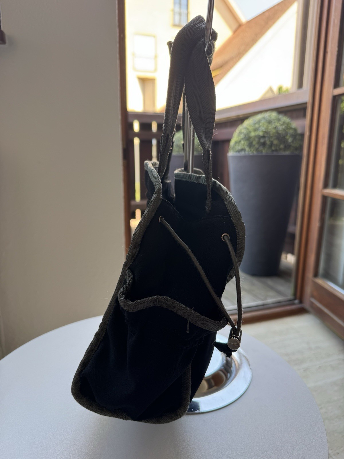 Prada Boston Bag 4VA585 Canvas Nylon Black Vintage 585