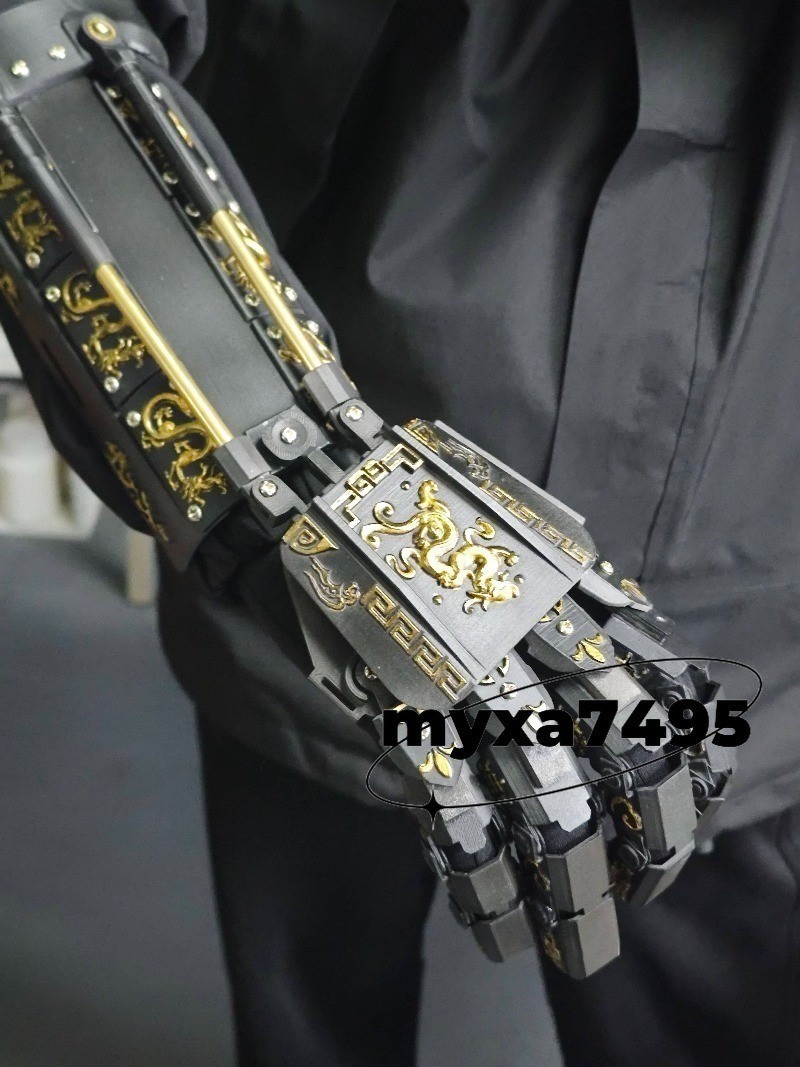Cyberpunk Mechanical Wearable Hand Armor Tactical Gloves Cosplay Props Gift New
