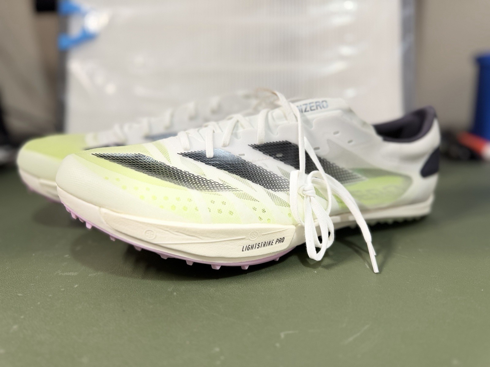 Adidas Adizero Ambition Track Spikes Men’s Size 11 Cleats White Green IE5486