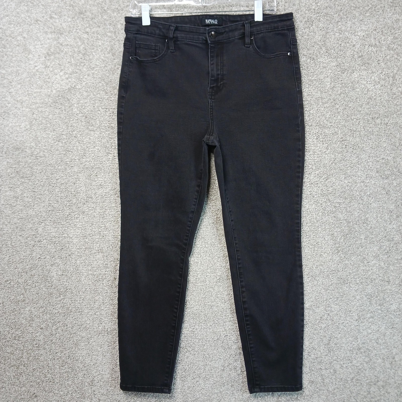 Buffalo David Bitton Mollie Jeans Womens 12 Black High Rise Stretch Skinny Denim