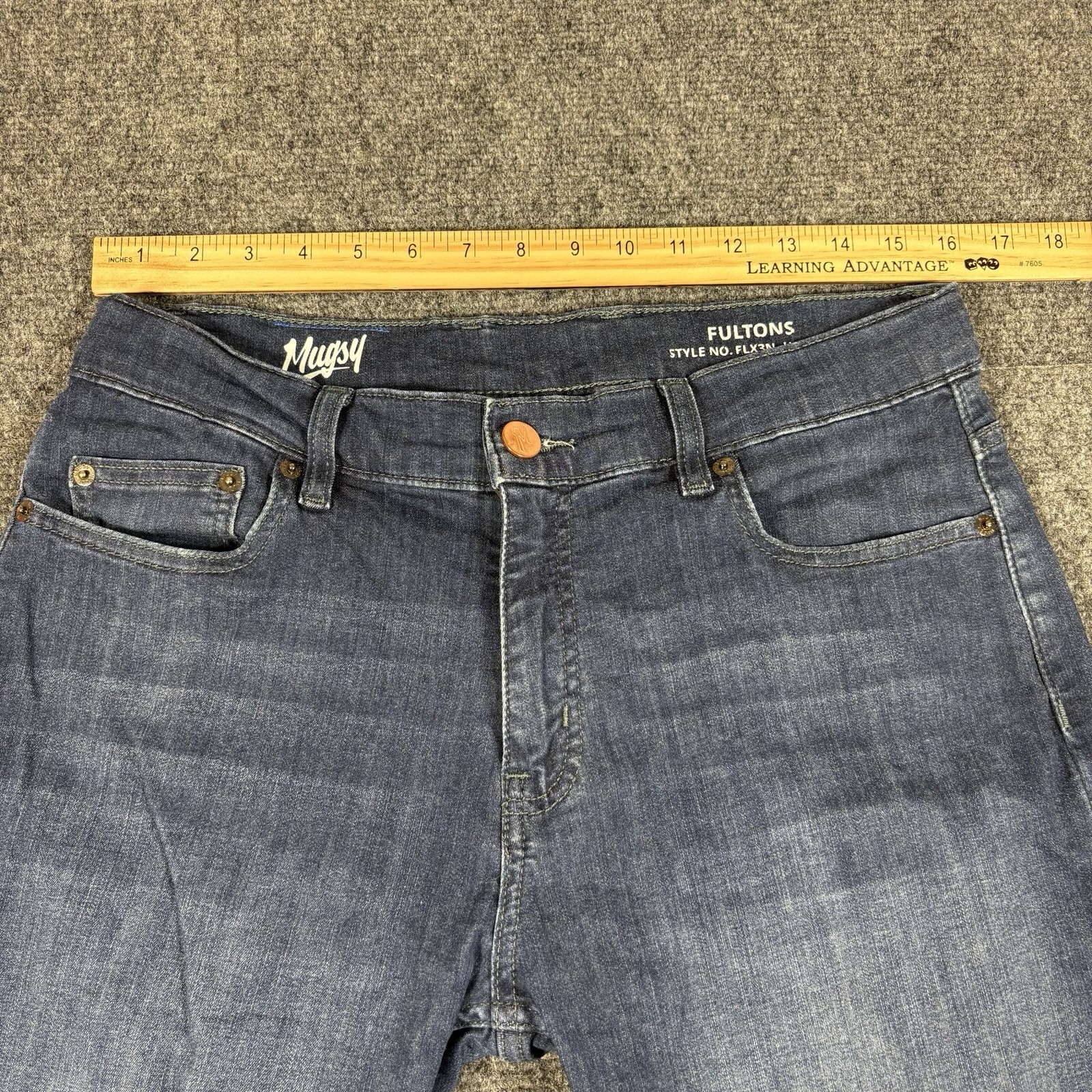 Mugsy Fultons Jeans Men’s Fits 32×29 Blue Dark Wash Stretch Slim FLX3NFU