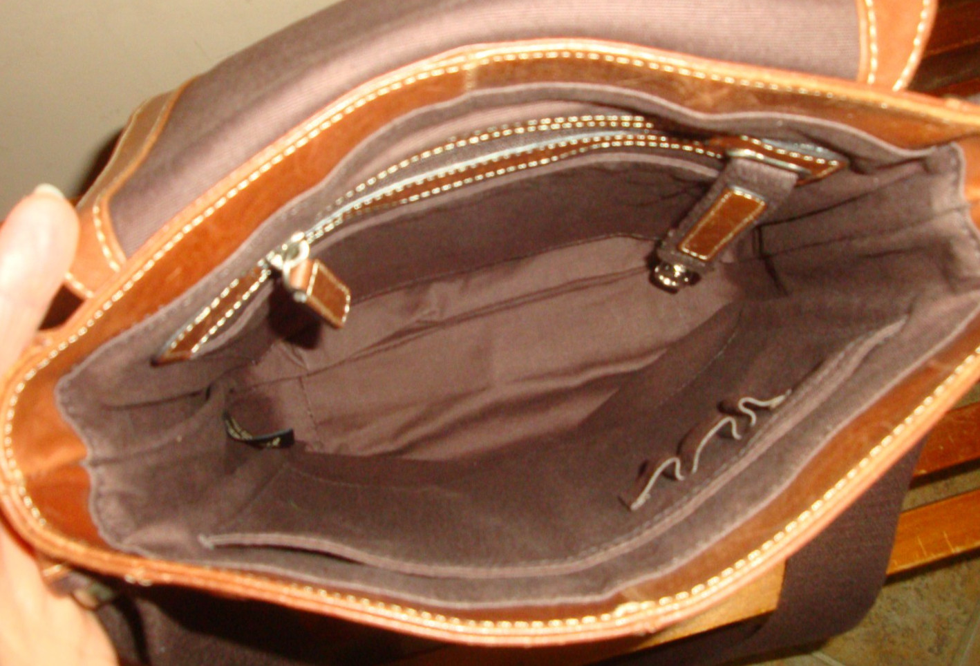 FOSSIL Brown Leather Crossbody Handbag Shoulderbag Boho Mens Messenger Rugged