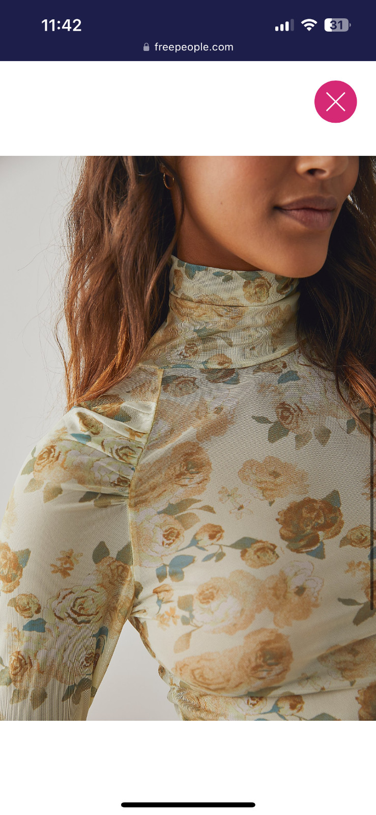 Free People Intimately It’s Fair Game Long Sleeve Size Medium