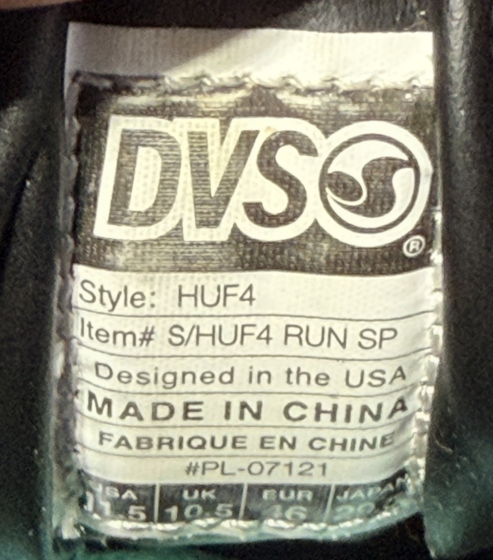 DVS HUF 4 Vintage Skateboard Skate Shoes Men’s Size 11.5 Brown/Black/Pink EUC
