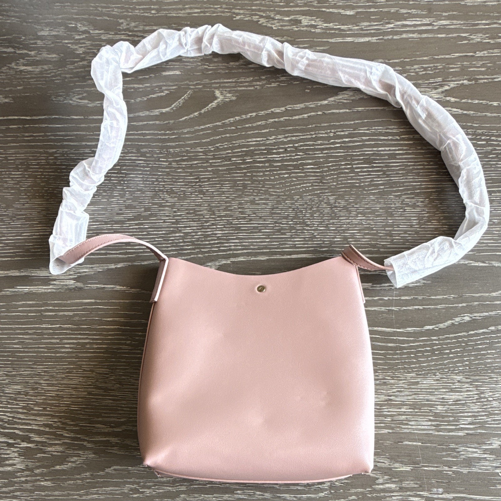 Anthropologie SAMARA Medium Shoulder Bag Crossbody Peony Pink Vegan Leather