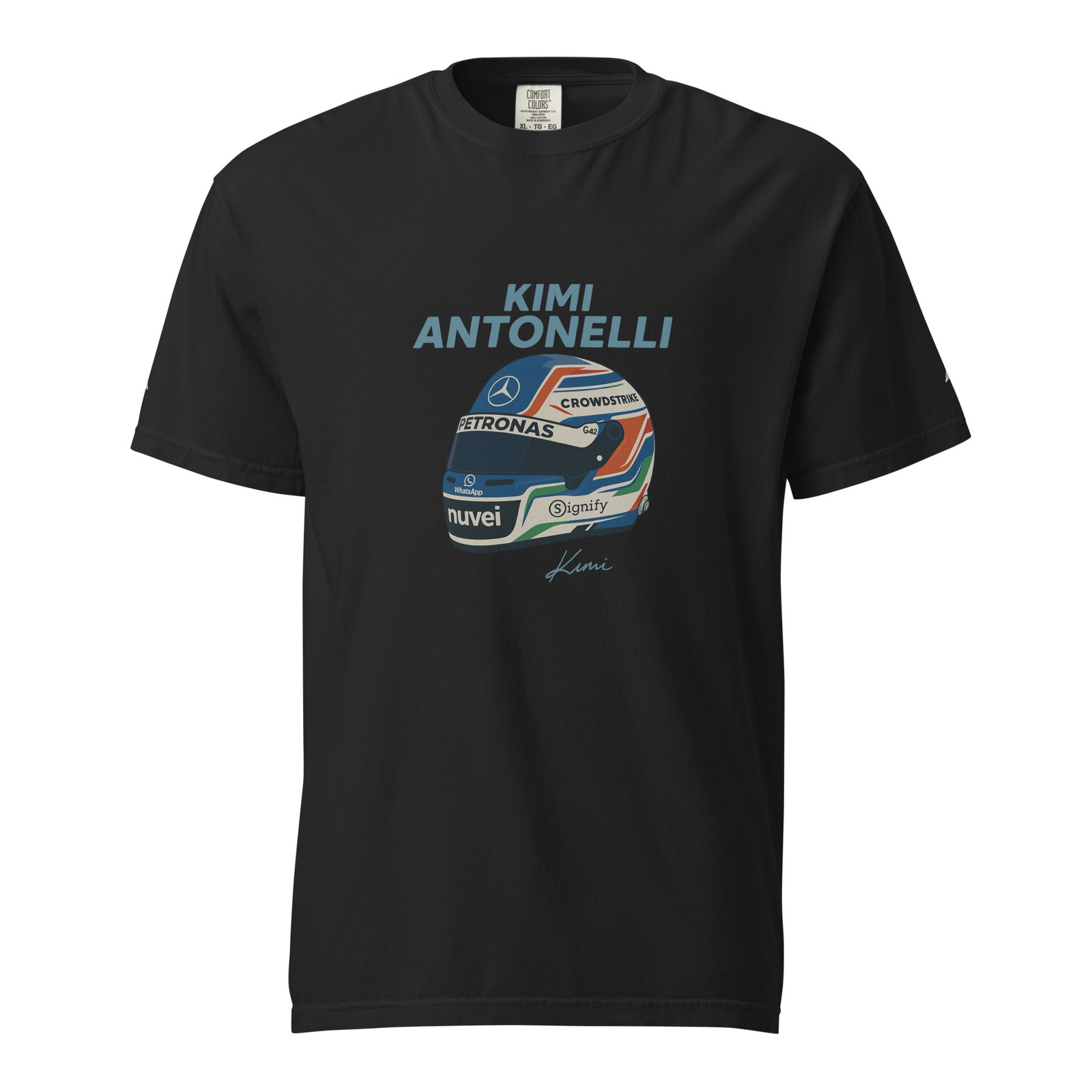 Kimi Antonelli #12 Mercedes F1 2026 T-Shirt Heavyweight Motorsport Fan Gift