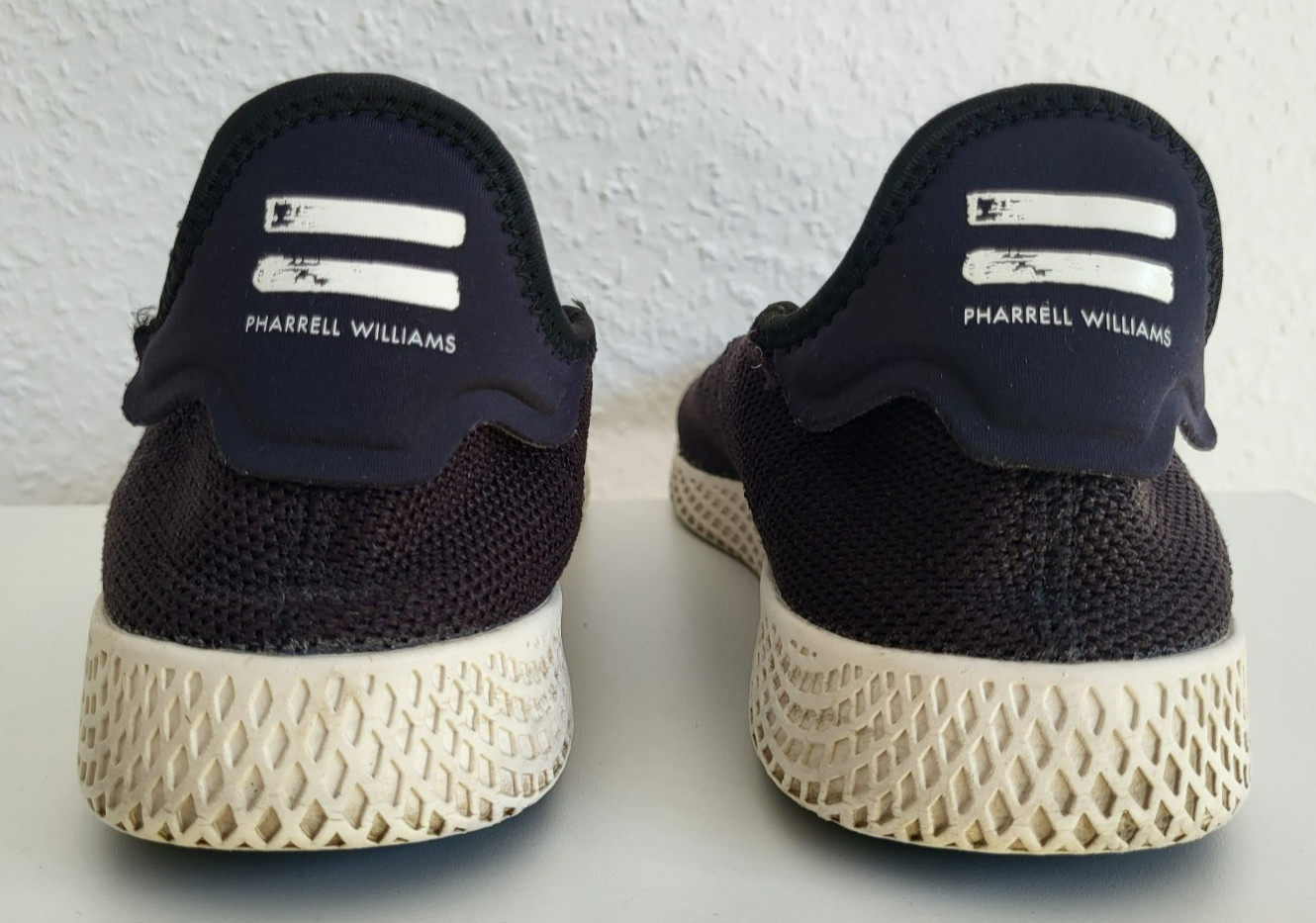 Adidas Pharrell Williams Tennis HU AQ1056 Shoes Sneakers Black Size 47 1/3