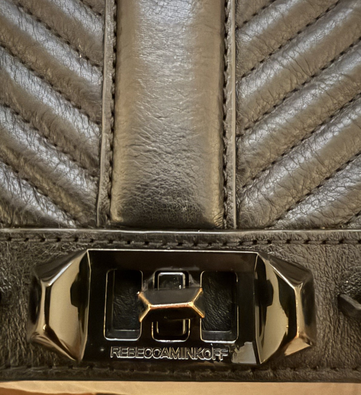 Rebecca Minkoff Black Shoulder Bag Quilted Chain Strap