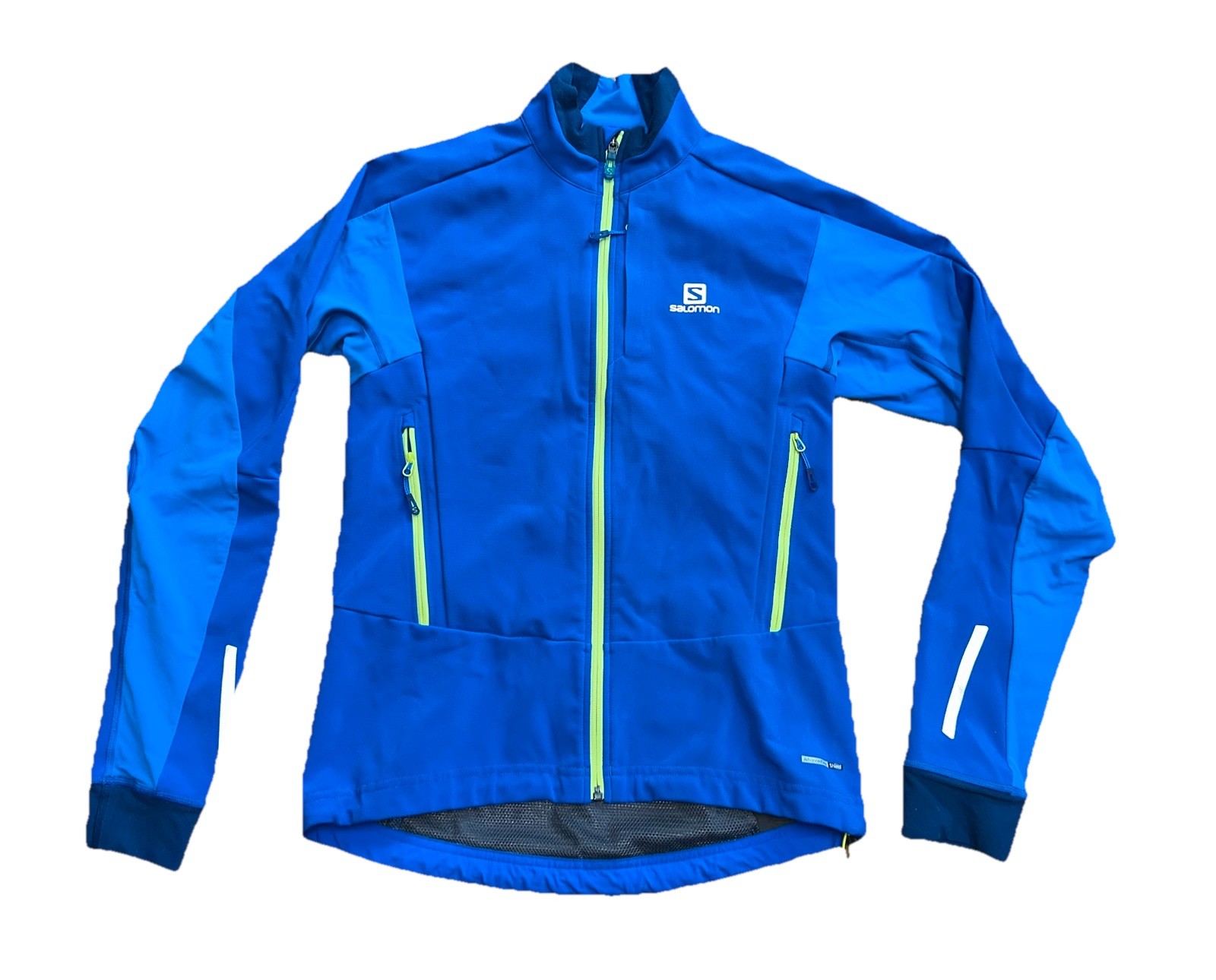 Salomon Momentum Soft-Shell Jacket Mens S Blue AdvancedSkin Dry Shell