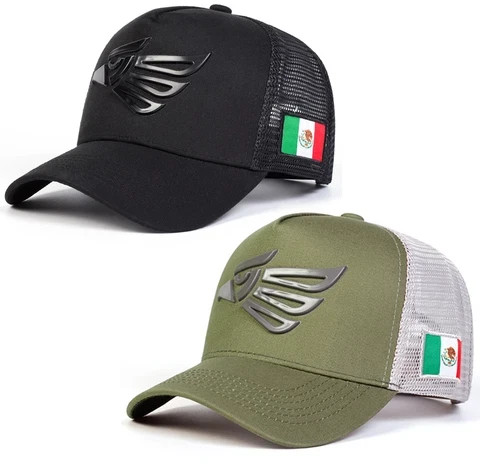Mexican Eagle Baseball Cap Mexico Flag Trucker Hat Mesh Back Adjustable Unisex