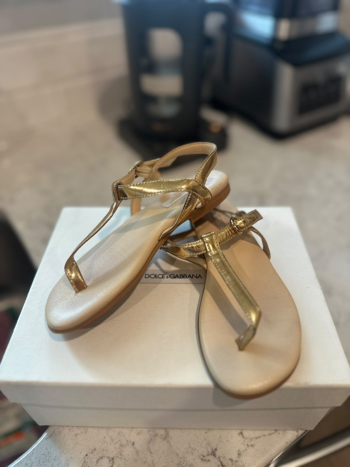 Dolce Gabbana Leather Sandals