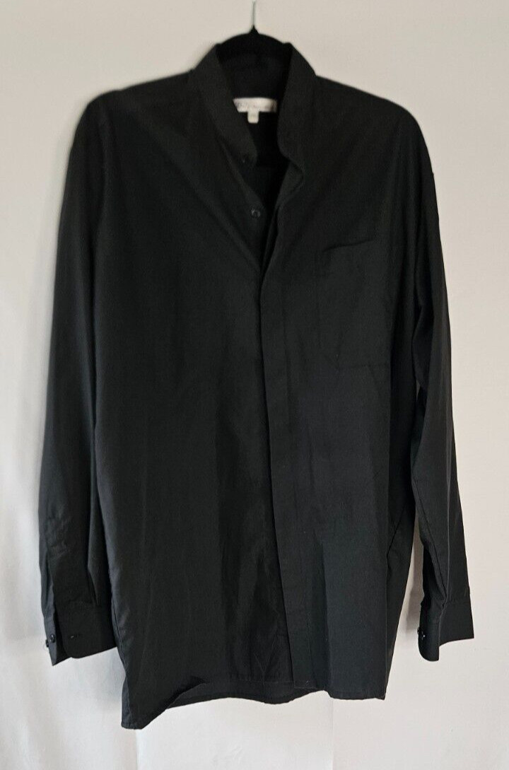 TDC Collection Black Long Sleeve Button Down Shirt – 36-37