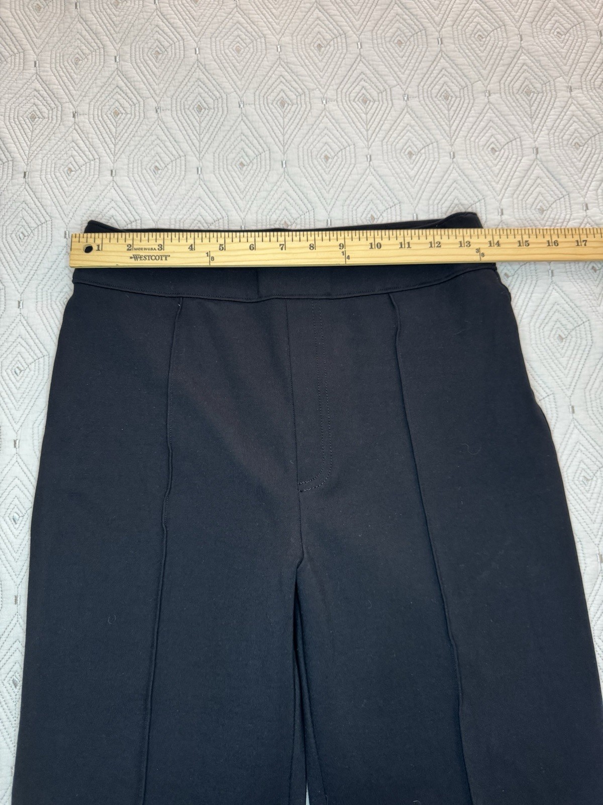Spanx The Perfect Pant Hi-Rise Flare Black Size Medium Stretchy Pull On