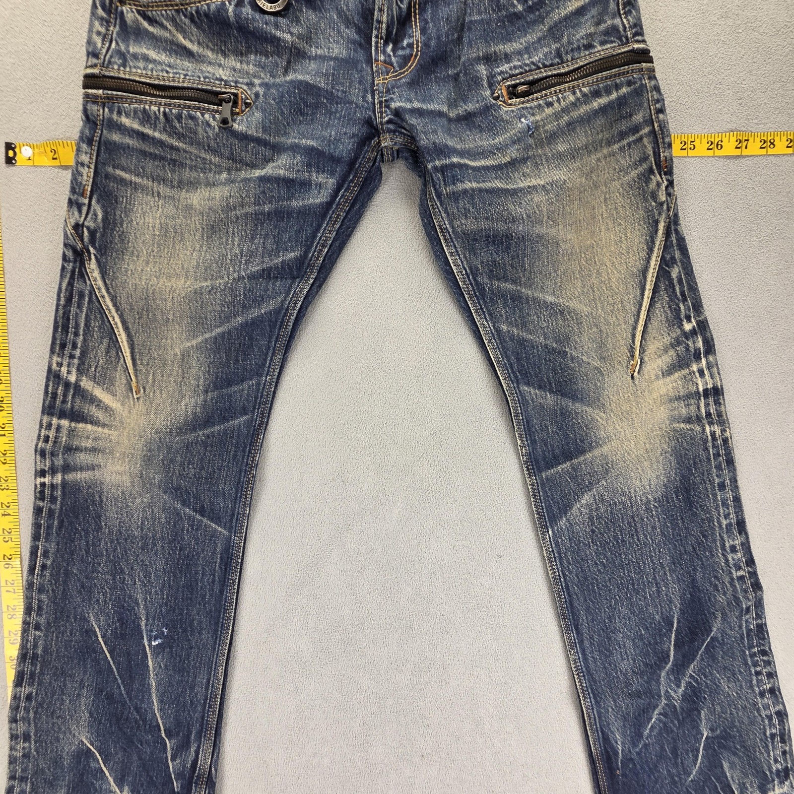 Japanese Selvedge Jeans Honeycomb Whiskers Stacking Fades Low Rise Fits 29×32